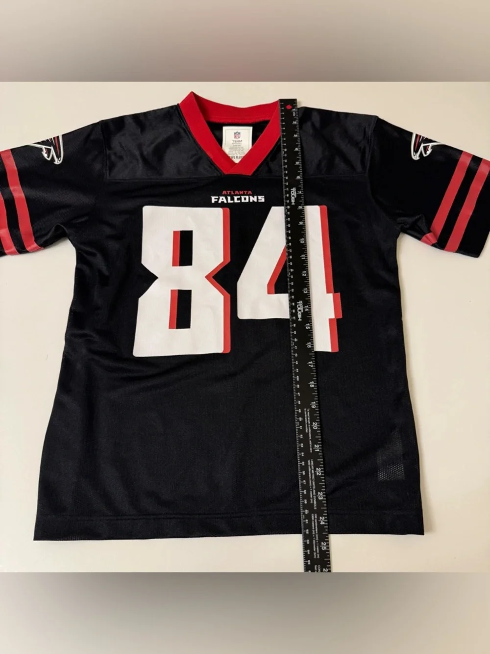 NFL Atlanta Falcon Black and Red V-Neck Youth Football Jersey - Picture 5 of 6